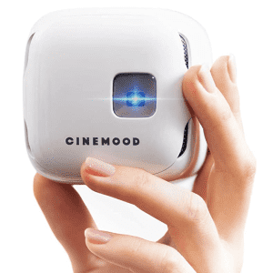 Cinemood Portable Movie Theater DLP Projector with Kid-Friendly Content for $382