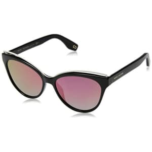 Marc Jacobs Women's MARC301/S Polarized Cat-Eye Sunglasses, Black, 55 mm for $194