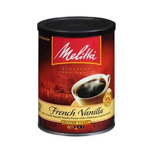 Melitta French Vanilla Flavored Coffee, Medium Roast, Extra Fine Grind, 11 Ounce Can for $8