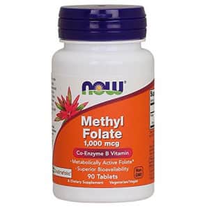 Now Foods NOW Supplements, Methyl Folate 1,000 mcg, Metabolically Active Folate*, Co-Enzyme B Vitamin, 90 for $13