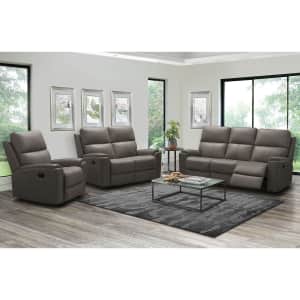 Abbyson Living Everett Top-Grain Leather 3-Piece Reclining Sofa Set for $2,500 for members Abbyson Living Everett Top-Grain Leather 3-Piece Reclining Sofa Set for $2,500 for members