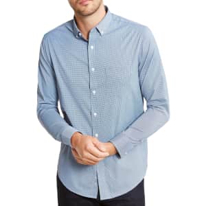 Club Room Men's Performance Mini-Gingham Check Shirt for $10 Club Room Men's Performance Mini-Gingham Check Shirt for $10