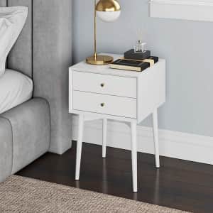 Nathan James Harper Mid-Century 2-Drawer Nightstand for $64