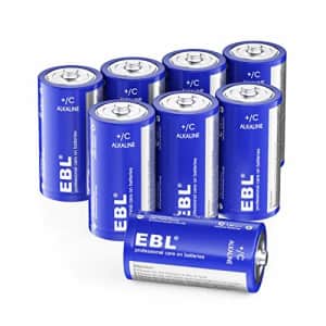 EBL C Batteries Alkaline C Batteries - Durable and Lasting Performance Alkaline Batteries for for $11