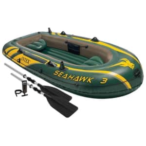 Intex Seahawk 3 Inflatable Boat Set for $135