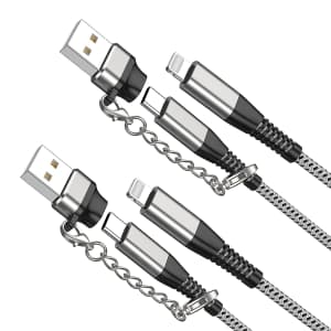 WWB Apple MFI Certified USB Fast Charger Cable 2-Pack for $8.99 via Prime