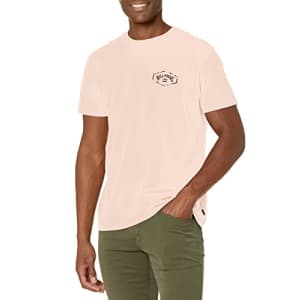 Billabong Men's Classic Short Sleeve Premium Logo Graphic Tee T-Shirt, Dusty Pink Exit Arch, X-Large for $21