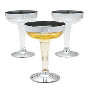 Fun Express MINI SILVER CHAMPAGNE COUPE GLASSES - Party Supplies - 25 Pieces for $12