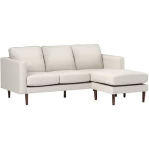 Rivet Revolve Modern Upholstered Sofa w/ Reversible Sectional Chaise for $500