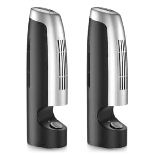 Costway Mini Ionic Whisper Home Air Purifier 2-Pack for $34