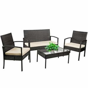 FDW 4 Pieces Outdoor Wicker Patio Furniture Sets Rattan Chair Wicker Conversation Set Patio Chair for $345 FDW 4 Pieces Outdoor Wicker Patio Furniture Sets Rattan Chair Wicker Conversation Set Patio Chair for $345