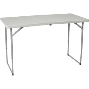 Ironton Adjustable Height Plastic Folding Table for $40 Ironton Adjustable Height Plastic Folding Table for $40