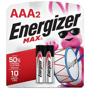 Energizer AAA Batteries (2 Count), Triple A Max Alkaline Battery for $3