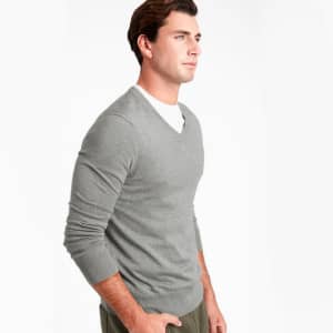 Banana Republic Men's Silk Cotton Cashmere V-Neck Sweater for $22 Banana Republic Men's Silk Cotton Cashmere V-Neck Sweater for $22