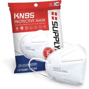 SupplyAID KN95 Face Mask 5-Pack for $6 SupplyAID KN95 Face Mask 5-Pack for $6