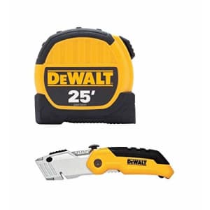 Dewalt DWHT3610735L 25ft. Tape Measure and Folding Utility Knife Combo Pack, Yellow/Black for $34 Dewalt DWHT3610735L 25ft. Tape Measure and Folding Utility Knife Combo Pack, Yellow/Black for $34