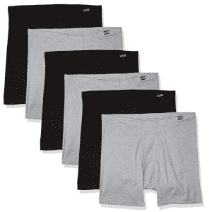 Hanes Men's Tagless ComfortSoft Waistband Boxer Briefs 6-Pack for $11 Hanes Men's Tagless ComfortSoft Waistband Boxer Briefs 6-Pack for $11