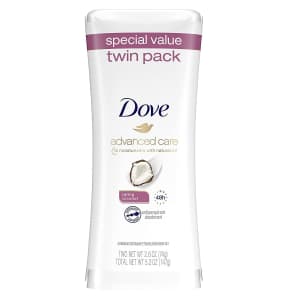 Dove Women's Advanced Care Antiperspirant Deodorant Stick 2-Pack for $8.23 via Sub & Save