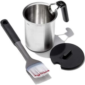 OXO Good Grips Grilling Basting Pot and Brush Set for $28
