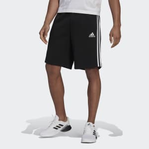 adidas Men's Essentials Fleece 3-Stripes Shorts: 2 pairs for $22