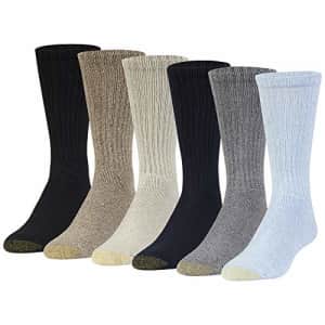 Gold Toe Men's Harrington Crew Socks, Multipairs, Washed Blue/Light (6-Pairs), Large for $15 Gold Toe Men's Harrington Crew Socks, Multipairs, Washed Blue/Light (6-Pairs), Large for $15