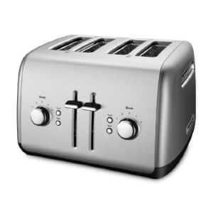 KitchenAid Kmt4115cu 4-Slice Toaster with Manual High-Lift Lever, Contour Silver for $70 KitchenAid Kmt4115cu 4-Slice Toaster with Manual High-Lift Lever, Contour Silver for $70