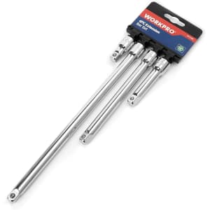 Workpro 3/8" 4-Piece Extension Bar Set for $13