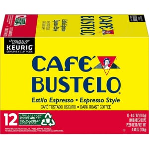 Cafe Bustelo Espresso Style 72-Count K-Cup Pods for $34