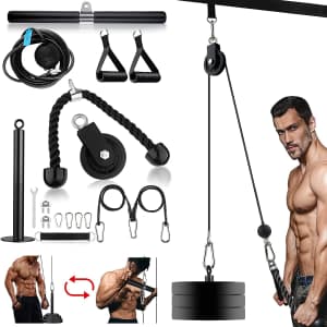 Linglong Home Gym Pulley Cable System for $28 Linglong Home Gym Pulley Cable System for $28