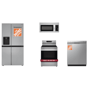 LG Stainless Steel Kitchen Appliance Package w/ Craft Ice Side-by-Side Refrigerator for $2,971