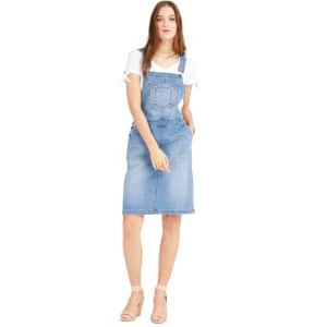 Style & Co. Women's Denim Overalls Dress for $16 Style & Co. Women's Denim Overalls Dress for $16