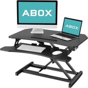 ABOX Electric Powered Standing Desk Converter for $110 ABOX Electric Powered Standing Desk Converter for $110