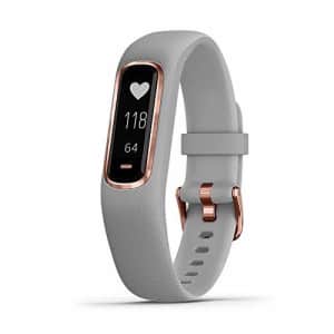 Garmin vvosmart 4, Activity and Fitness Tracker w/ Pulse Ox and Heart Rate Monitor, Rose Gold w/ for $105