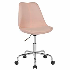 Flash Furniture Aurora Series Mid-Back Pink Fabric Task Office Chair with Pneumatic Lift and Chrome for $74