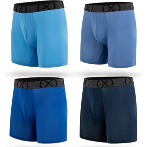 2xist Mens Boxer Briefs Underwear 4-Pack for $20