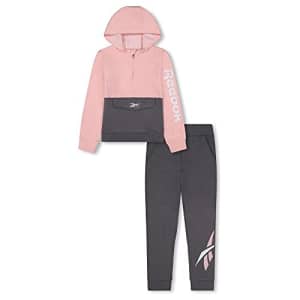 Reebok Girls' 2-Piece Activewear Tracksuit Clothing Set-Hoodie Jacket + Performance Joggers, for $22