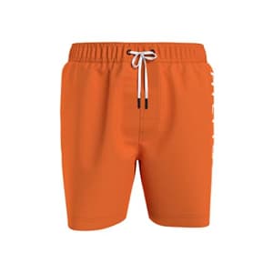 Tommy Hilfiger Men's Big & Tall 7 Logo Swim Trunks with Quick Dry, New Daring Orange, 4X-Large Tall for $45