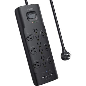 Anker 12-Outlet 3-USB Power Strip Surge Protector for $32