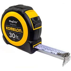 Komelon 7330; 30' x 1" Magnetic Neo MagGrip Tape Measure, Yellow/Black, 30-Feet for $29