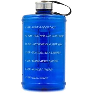 Half-Gallon BPA-Free Motivational Water Bottle for $7 Half-Gallon BPA-Free Motivational Water Bottle for $7