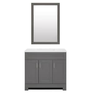 Style Selections Gladmere 35" Cultured Marble Top Single Sink Vanity w/ Mirror for $299