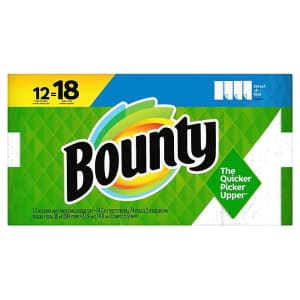 Bounty Select-A-Size Singles Plus Paper Towel 12-Pack for $17 via auto restock Bounty Select-A-Size Singles Plus Paper Towel 12-Pack for $17 via auto restock