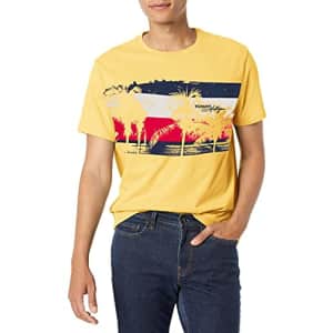 Tommy Hilfiger Men's Short Sleeve-Graphic T-Shirt, Sunshine, SM for $40