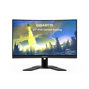 GIGABYTE G27FC A (27" 165Hz 1080P Curved Gaming Monitor, 1920 x 1080 VA 1500R Display, 1ms (MPRT) for $150