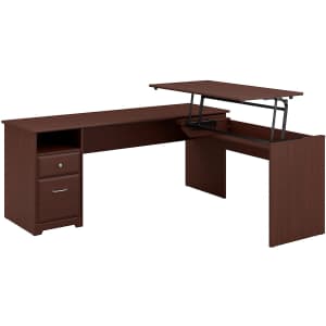 Bush Furniture 3-Position L-Shaped Sit-to-Stand Desk for $353 Bush Furniture 3-Position L-Shaped Sit-to-Stand Desk for $353