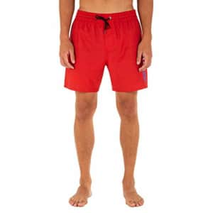 Hurley Men's Standard C Street 17" Volley Board Shorts, Chile Red, Small for $30