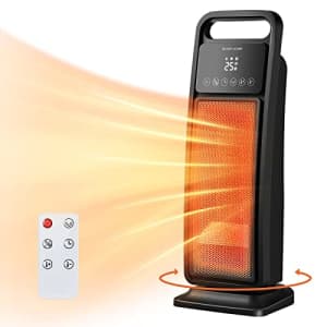 Trustech Electric Space Heater for Indoor Use, 1500W Fast-heating 60Oscillating Ceramic Space for $80