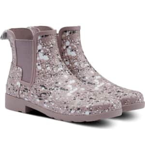 Hunter Women's Original Refined Particle Print Waterproof Chelsea Boots for $80 Hunter Women's Original Refined Particle Print Waterproof Chelsea Boots for $80