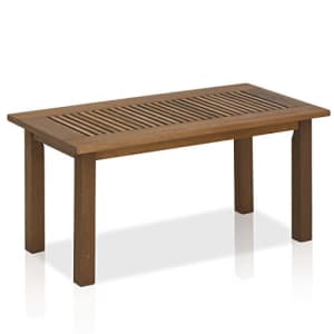 Furinno FG16504 Tioman Hardwood Patio Furniture Outdoor Coffee Table in Teak Oil, 1-Tier, Natural for $63