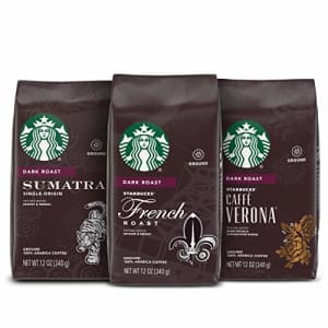 Starbucks Dark Roast Ground Coffee Variety Pack 3 bags (12 oz. each) for $24